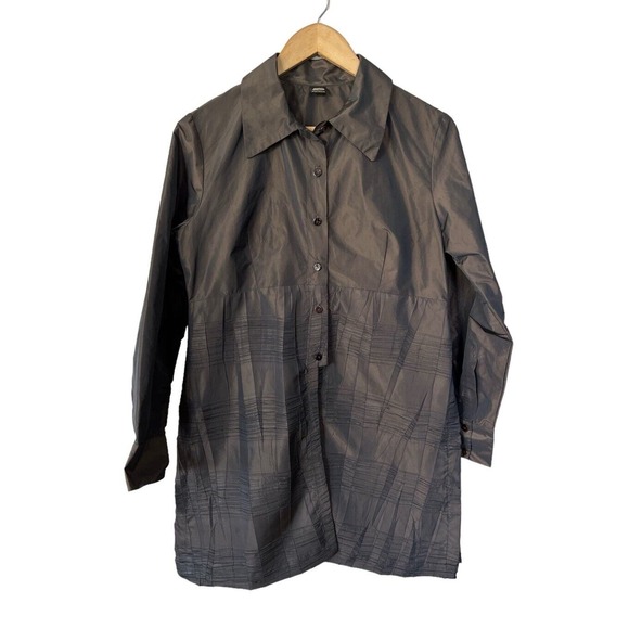 Spirithouse Grey Satan Tunic Length Shirt Jacket Small Lagenlook - Picture 1 of 5